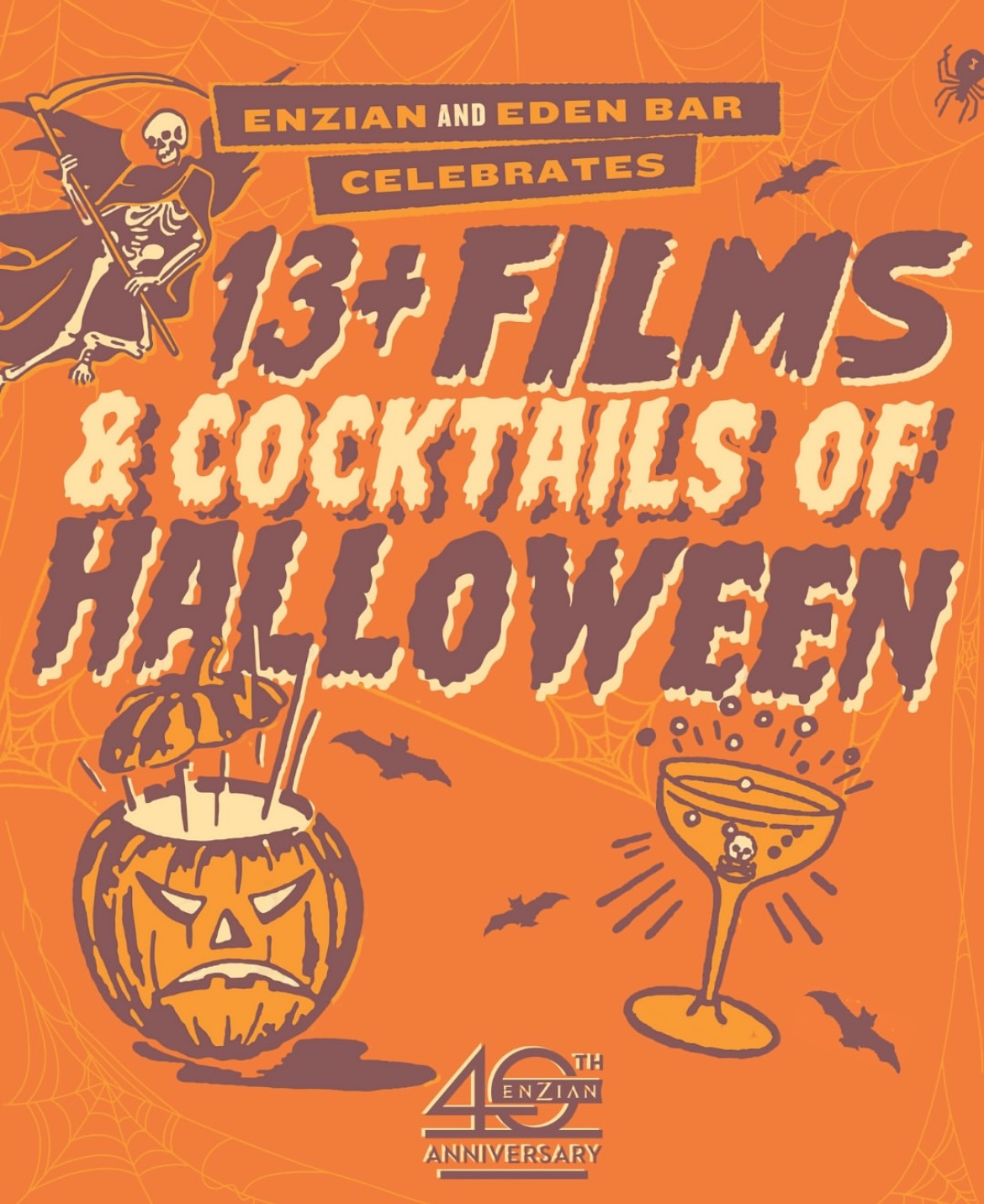 Halloween movie event poster for Enzian Theater.